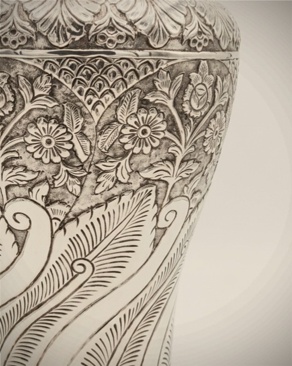 Pair of Vintage Decorative Metal Vase