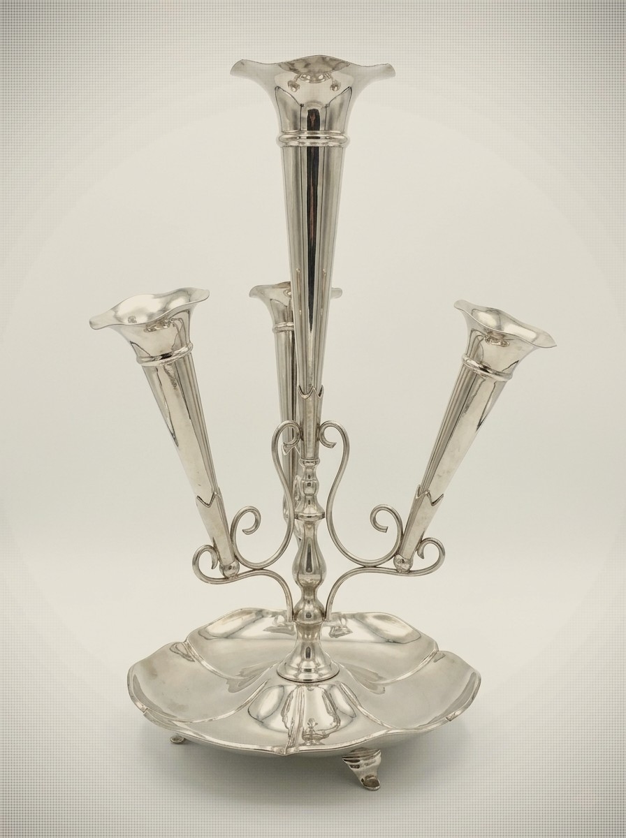 Decorative silver-plated Epergne Centerpiece