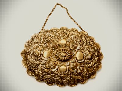 BEDO Turkish 900 Silver Repoussé Hanging Mirror