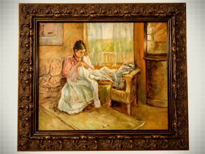 For the Little One (after William Merritt Chase) - Oil Painting