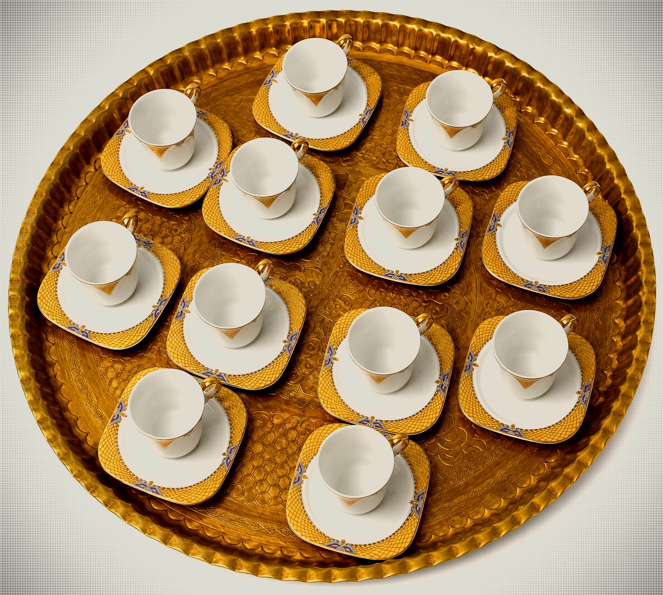 طقم إسبريسو Yamasen Gold Collection – ٢٤ قطعة
