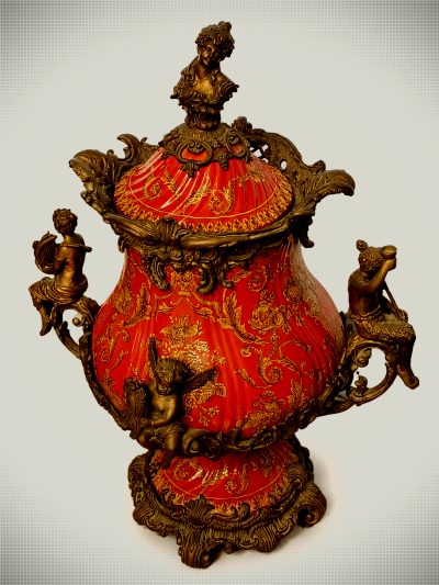 Wong Lee Porcelain and Bronze-Mounted Covered Urn