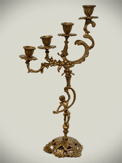 Pair of Figural Five-Light Candelabra – Rococo Revival