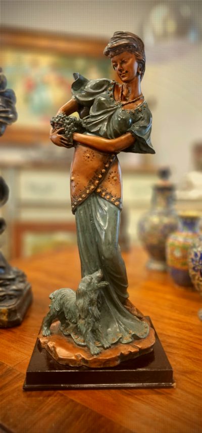 Lady with Dog – Art Nouveau Style