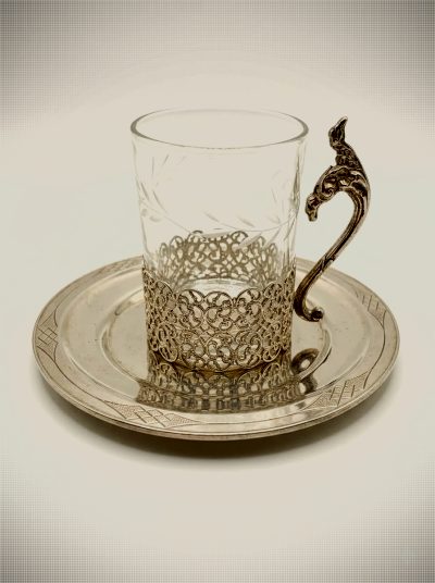 Etched Glass Tea Set – Vintage