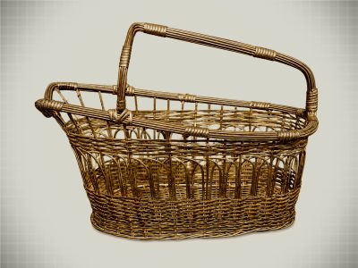 Silver-Plated Wire Serving Basket