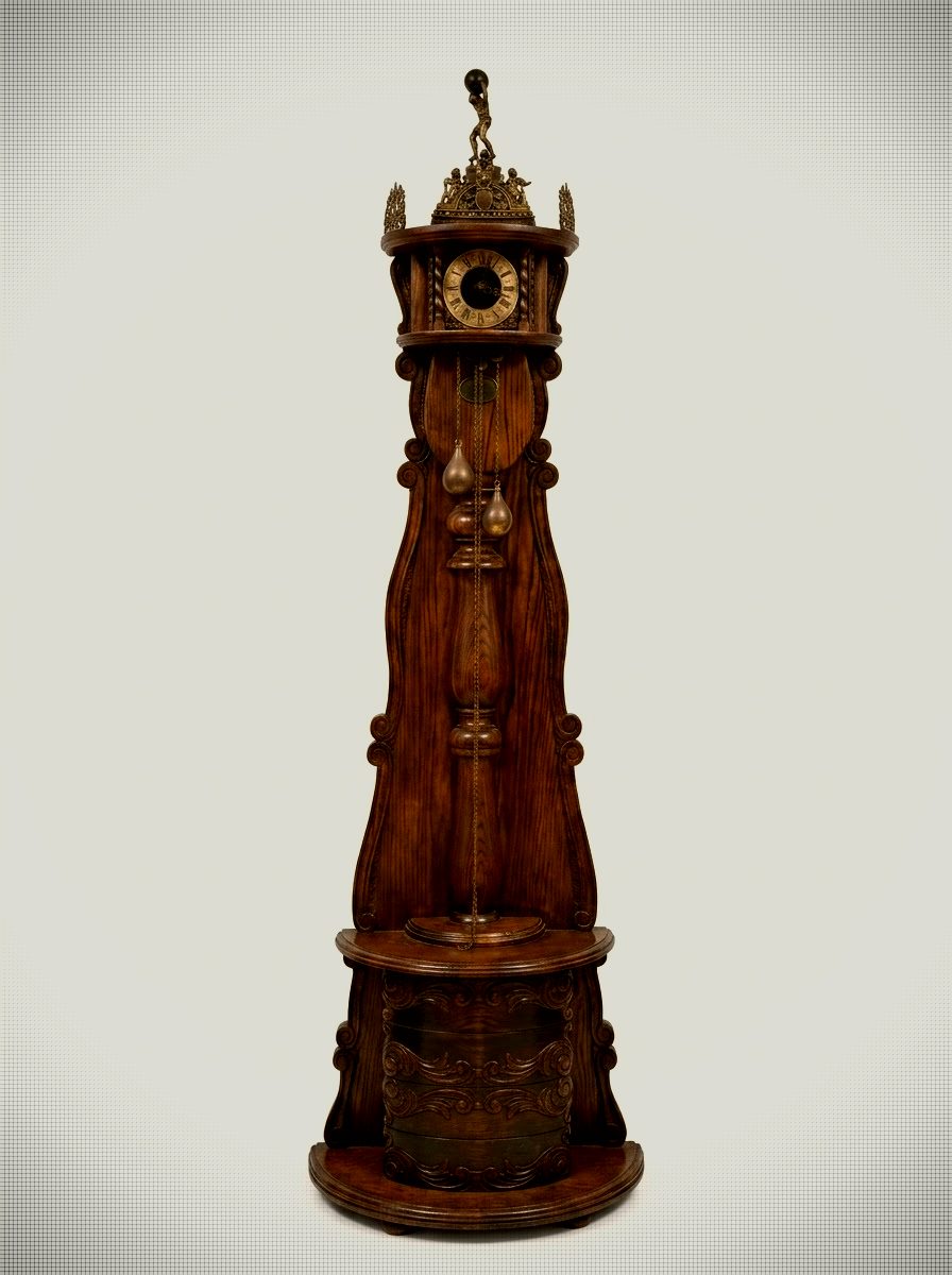 Rare Dutch Zaanse Grandfather Clock & Commode