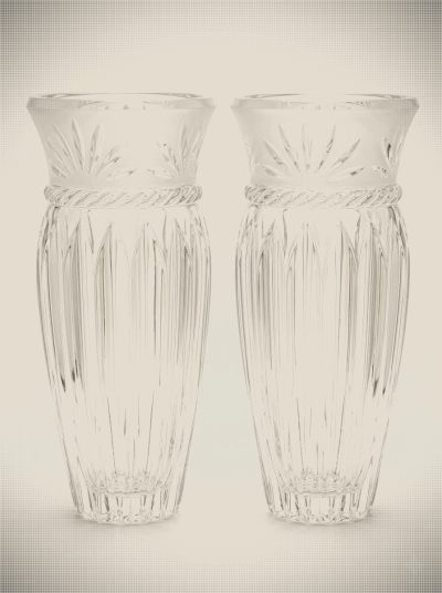 Vintage Cristal d'Arques "Carthage" 24% Lead Crystal Vases