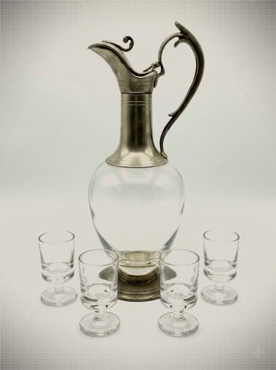 Vintage Dutch Art Nouveau Style Liquor Set