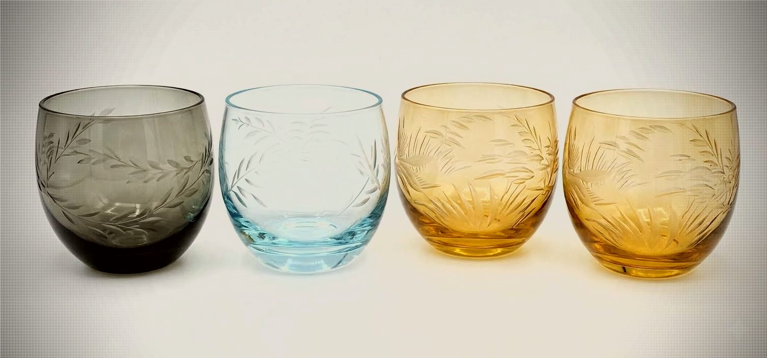 Vintage Moser "Culbuto" Whiskey Tumblers