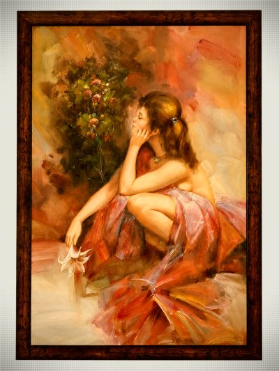 Painting – Woman in a Garden