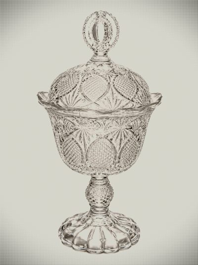 Crystal Candy Dish/ bonbon jar– Vintage