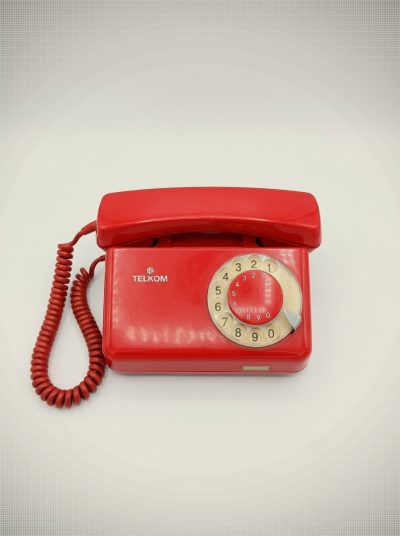 Vintage Polish Red Rotary Telkom RWT Tulipan 1980 Landline
