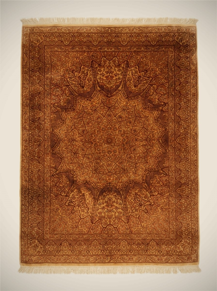 Hand-Knotted Persian Isfahan Style Medallion Rug